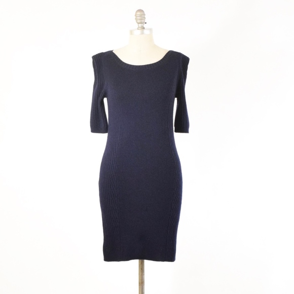 Theory Dresses & Skirts - SOLD Theory Wool Ribbed Knit Sweater Dress